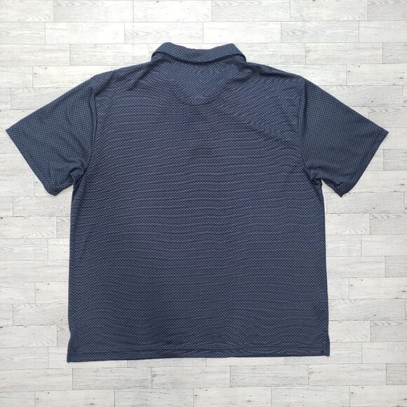 PGA Tour Golf Shirt Geometric Print Blue Mens Size XXL 2XL Travel Casual Preppy - Picture 6 of 10